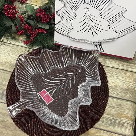 🎁 Mikasa Crystal Tree Cookie Candy Dish Tray - Picture 8 of 8